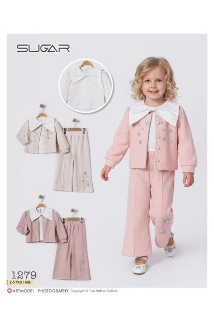 2-5 سنة فتاة بدله ستره مع سروال