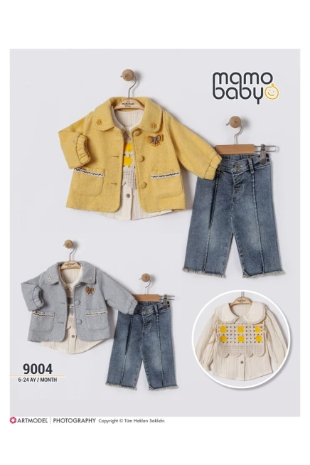 6-24 شهر فتاة بدله ستره مع سروال