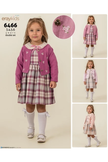 3-6 سنة فتاة فستان مع ستره