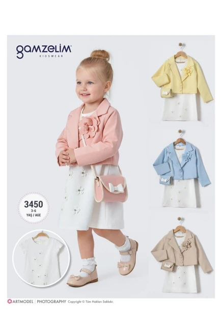 2-5 سنة فتاة فستان مع ستره