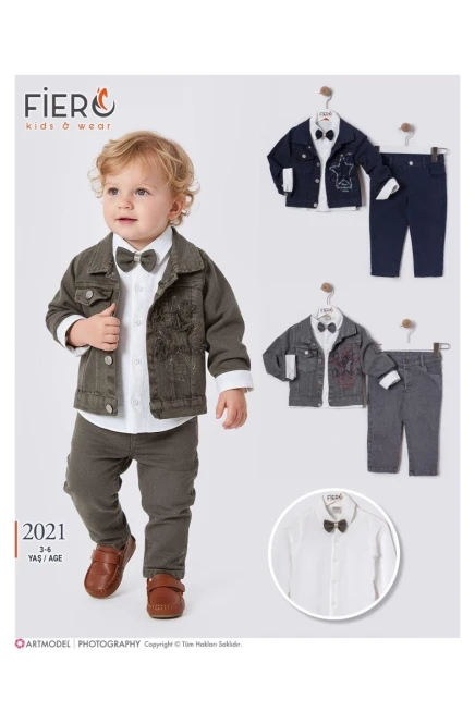 3-6 سنة صبي بدله ستره مع سروال