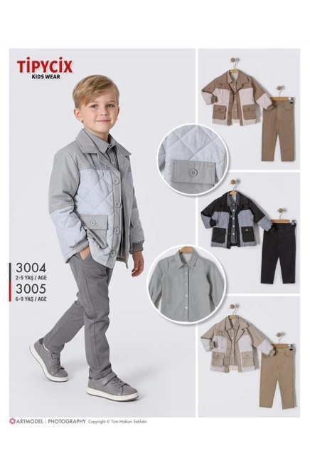 2-5 سنة صبي بدله ستره مع سروال