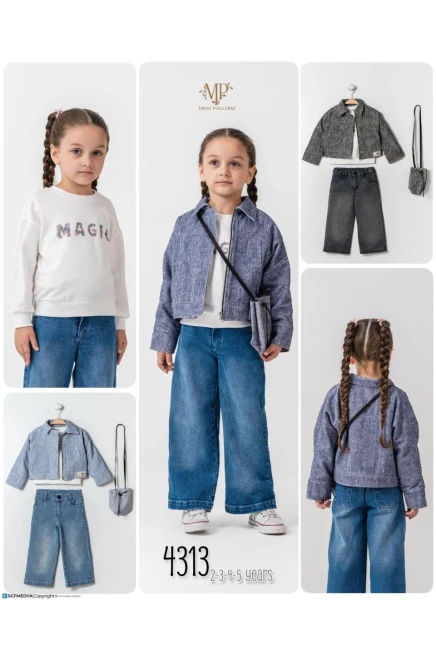 2-5 سنة فتاة بدله ستره مع سروال