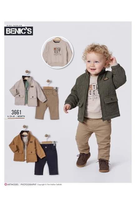 6-24 شهر صبي بدله ستره مع سروال