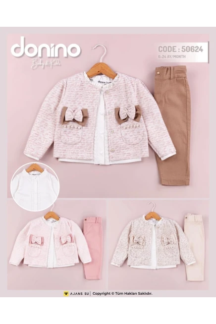 6-24 شهر فتاة بدله ستره مع سروال