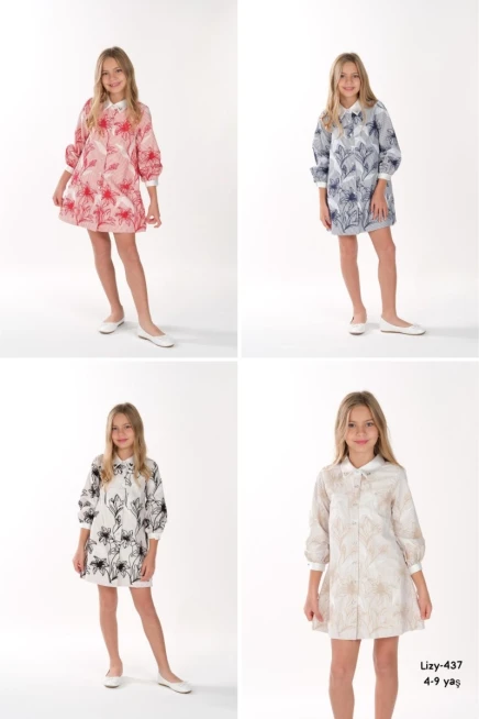 4-9  سنة فتاة فستان