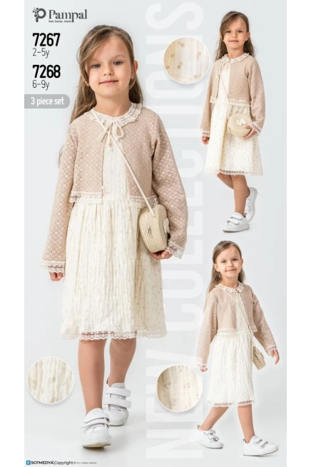 6-9 سنة فتاة فستان كارديجان