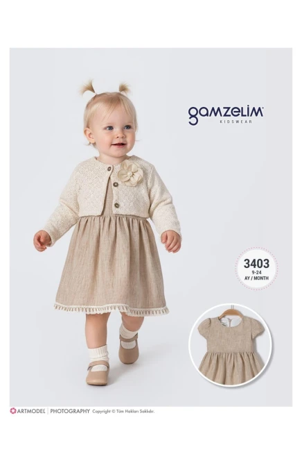 9-24 شهر فتاة فستان كارديجان