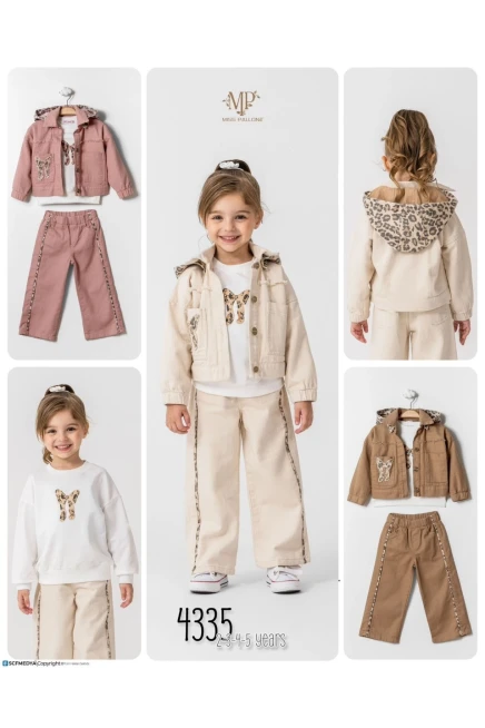 2-5 سنة فتاة بدله ستره مع سروال