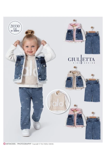 9-24 شهر فتاة بدله جيله مع سروال