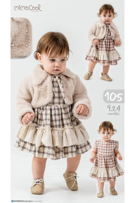 9-24 شهر فتاة فستان مع ستره