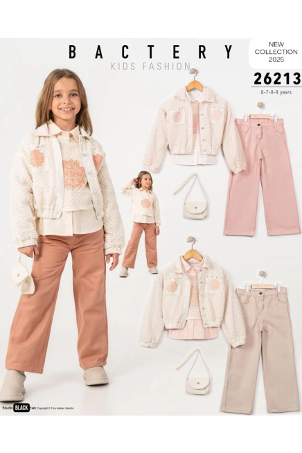 6-9 سنة فتاة بدله ستره مع سروال