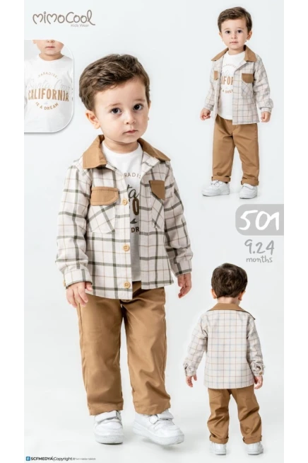 9-24 شهر صبي بدله قميص مع سروال