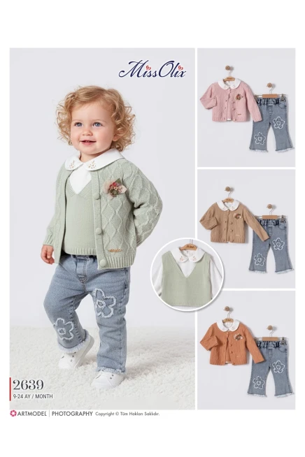 Hırkalı Bluzlu Pantolonlu Takım