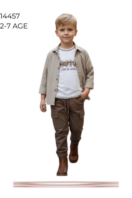 2-7 سنة صبي بدله قميص مع سروال