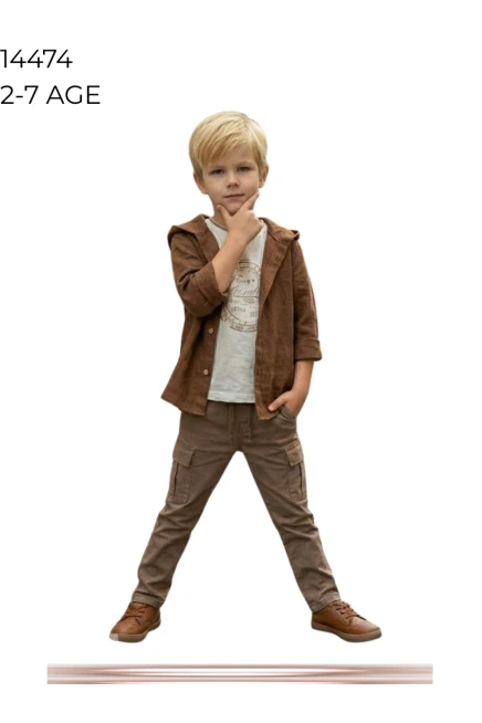 2-7 سنة صبي بدله قميص مع سروال