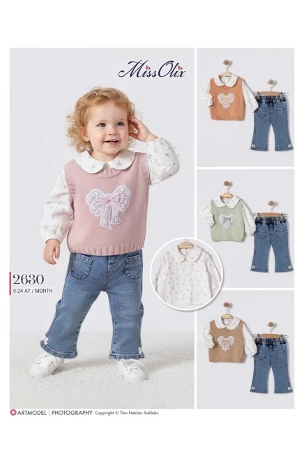 9-24 شهر فتاة     طقم سترة وبنطال