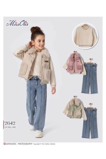 3-6 ГОДА девочка Жилет брюки костюм