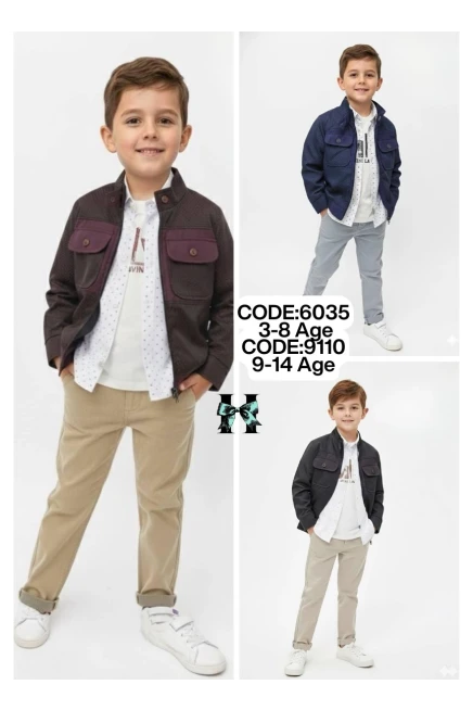 3-8 سنة صبي بدله ستره مع سروال