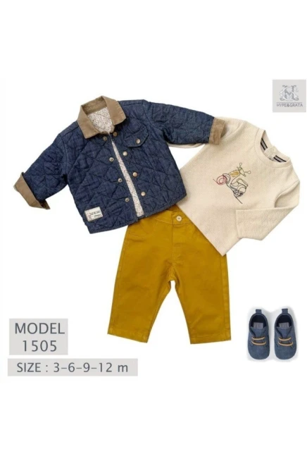 Ceketli Sweatshırtlu Pantolonlu Takım