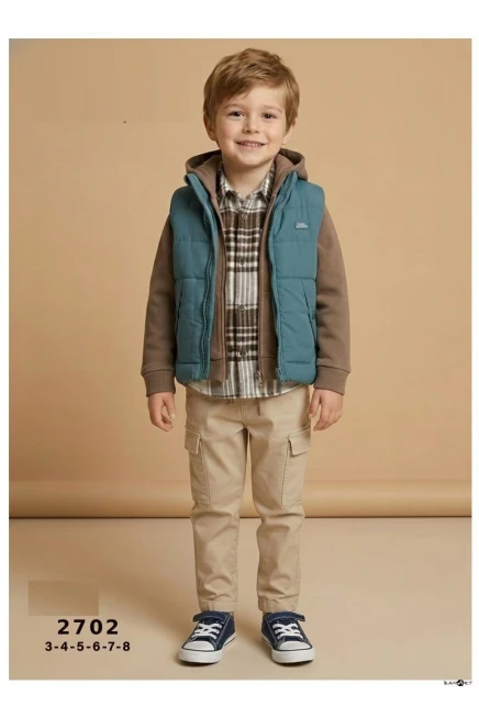 Yelekli Sweatshırtlu Pantolonlu Takım