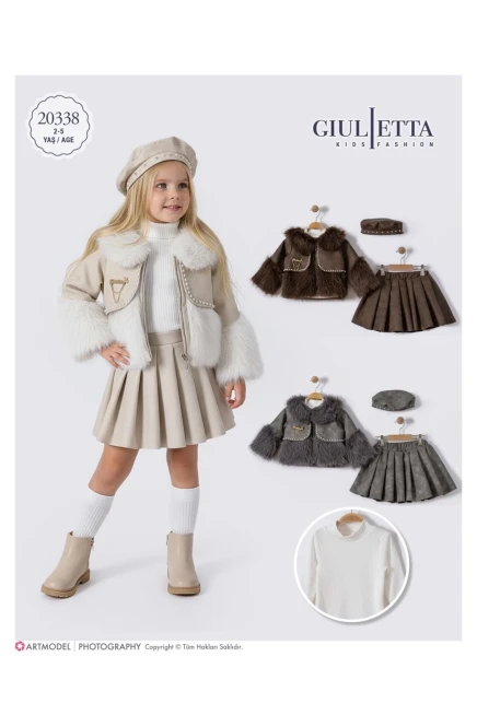 2-5 YEAR Girl SKIRT SET WITH JACKET