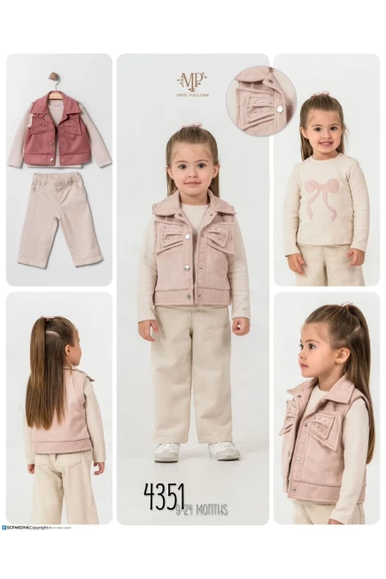 9-24 شهر فتاة بدله جيله مع سروال