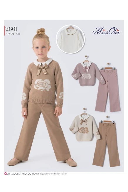 Kazaklı Bluzlu Pantolonlu Takım