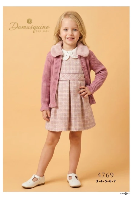 3-7 YEAR Girl DRESS WITH CARDIGAN