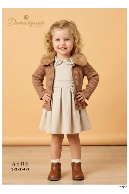 1-5 سنة فتاة فستان كارديجان