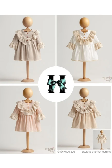 Nakişli Keten Elbise