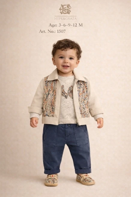 3-12 شهر صبي بدله ستره مع سروال