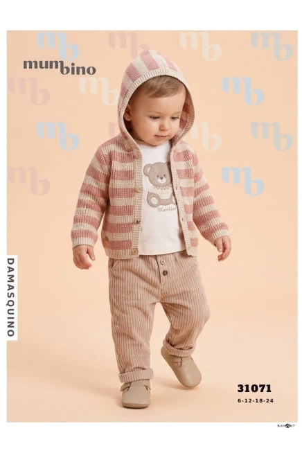 6-24 شهر صبي ستره كارديجان مع سروال