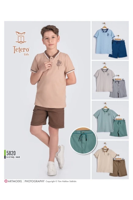 6-9 سنة صبي بدله قميص مع شورت