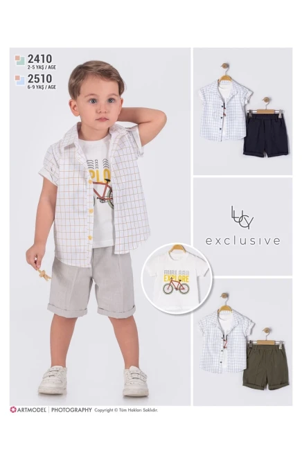 6-9 سنة صبي بدله قميص مع شورت