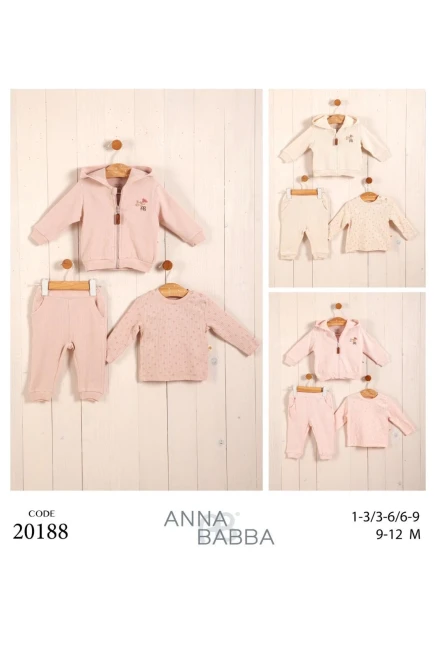 3-12 شهر فتاة بدله ستره مع سروال