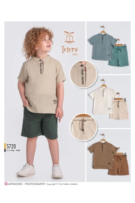 2-5 سنة صبي بدله قميص مع شورت