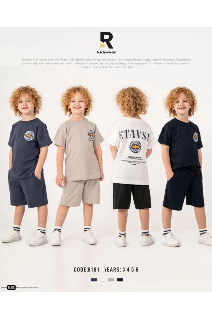 3-6 سنة صبي بدله تيشرت مع شورت