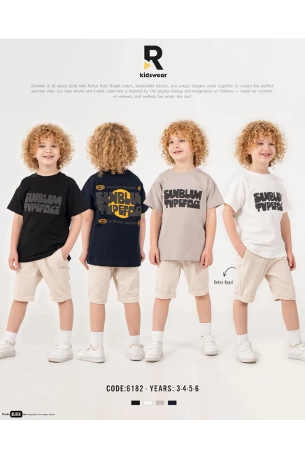 Yakalı Tişörtlü Keten Şortlu Takım