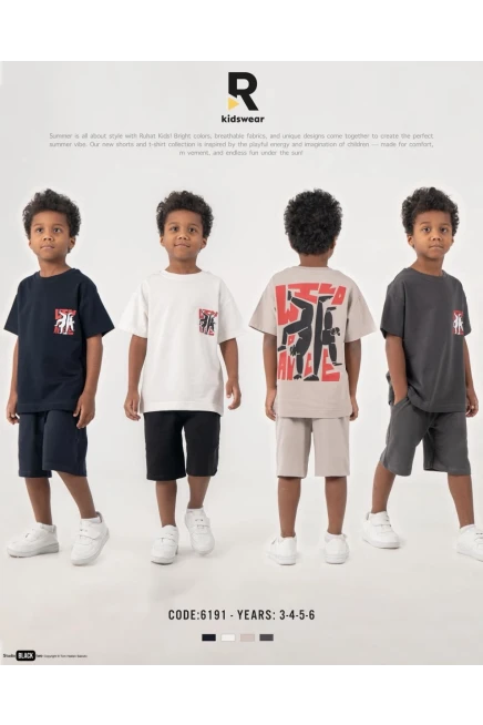 3-6 YEAR Boy SHORTS SET WITH T-SHIRT