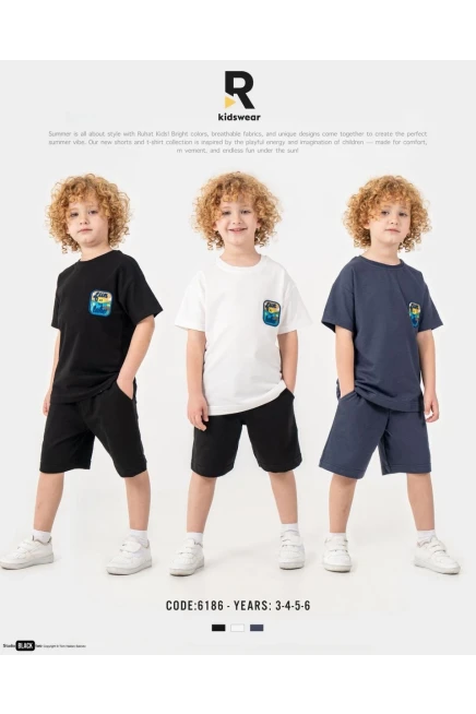 3-6 سنة صبي بدله تيشرت مع شورت