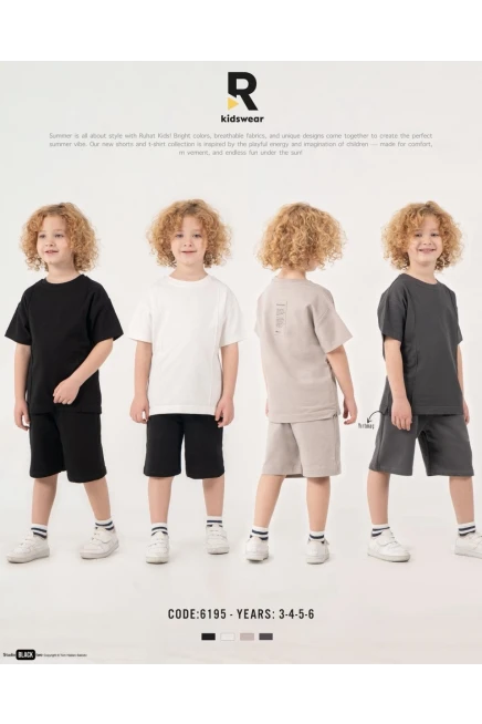 3-6 سنة صبي بدله تيشرت مع شورت