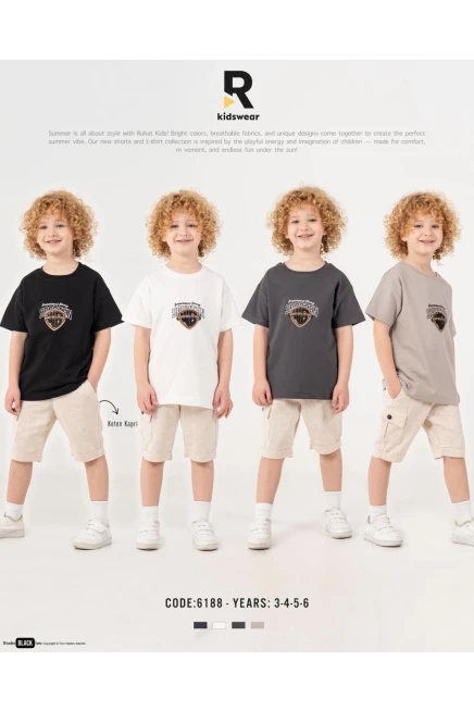 3-6 YEAR Boy SHORTS SET WITH T-SHIRT