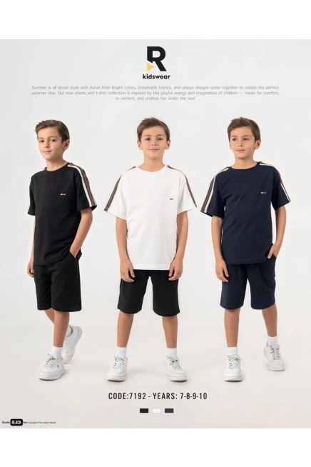 7-10 سنة صبي بدله تيشرت مع شورت