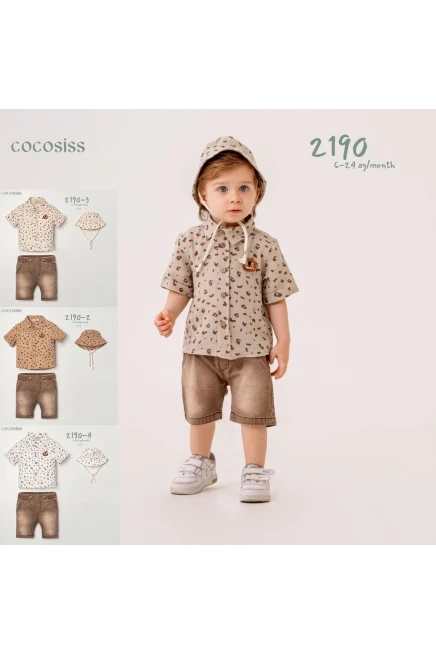 Müslin Gömlekli Şort Takım