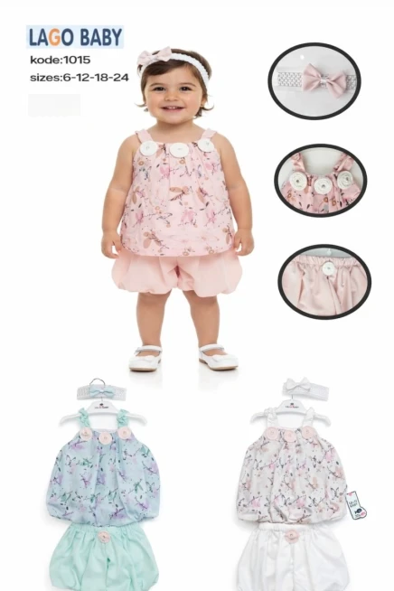 6-24 شهر فتاة بلوزة طقم شرط