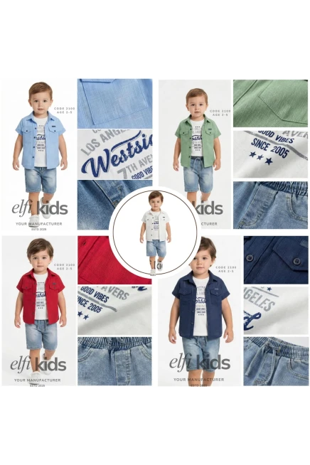 2-5 YEAR Boy SHORTS SET WITH SHIRT
