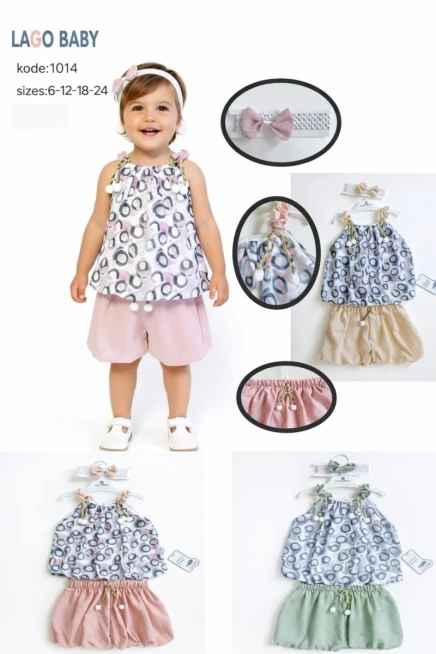 6-24 شهر فتاة بلوزة طقم شرط