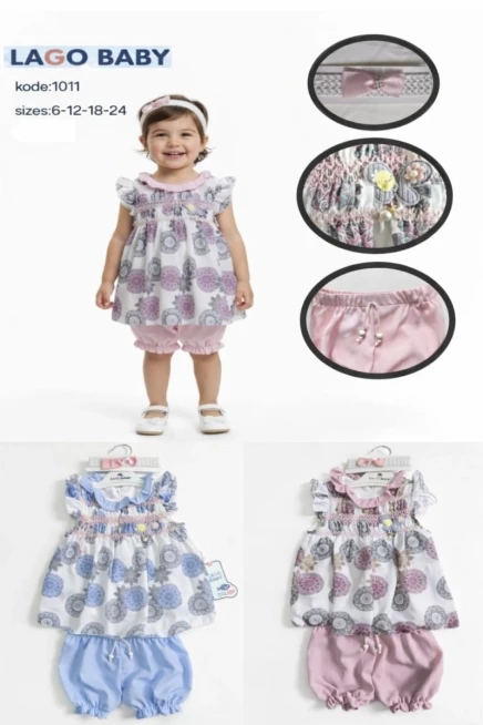 6-24 شهر فتاة بلوزة طقم شرط