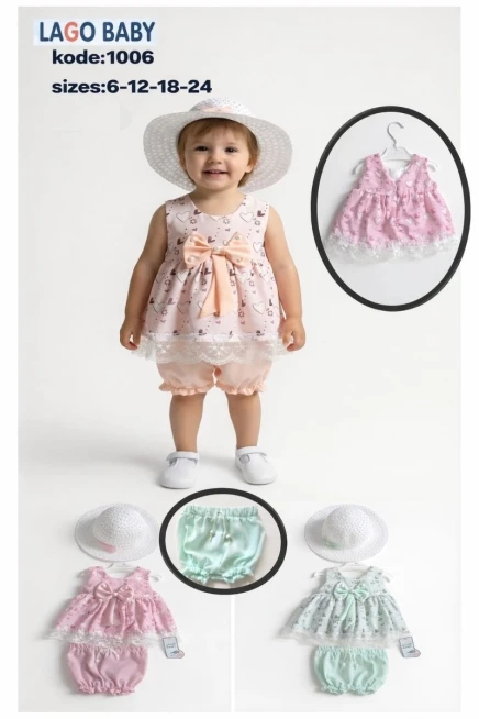 6-24 شهر فتاة بلوزة طقم شرط